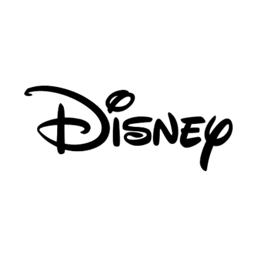 Disney logo in its iconic whimsical script font, commonly associated with family entertainment and animated films.