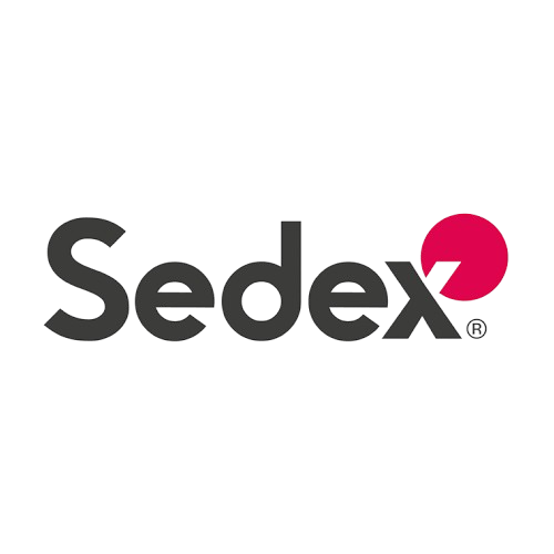 Sedex logo featuring bold black text with a red circular element integrated into the letter "x".